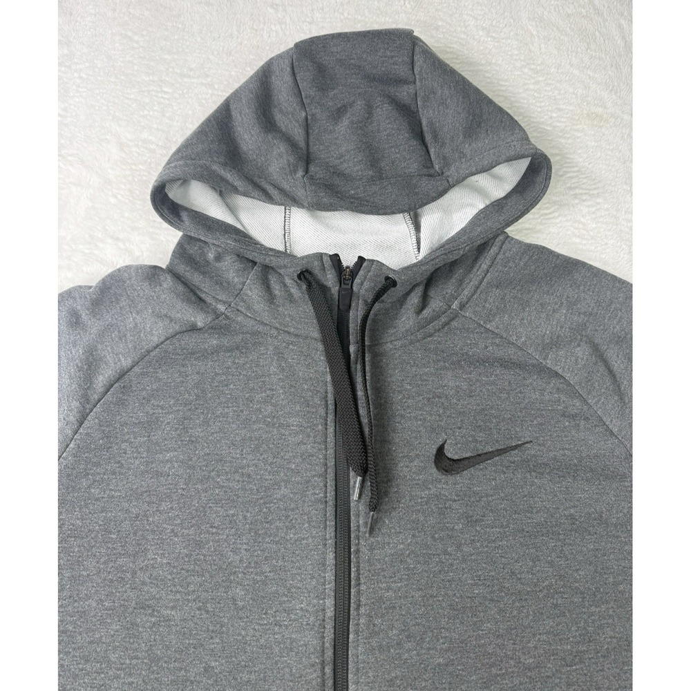 Nike Dri Fit Hoodie Jacket Size XL Tall Gray Full Zip * MINT CONDITION*